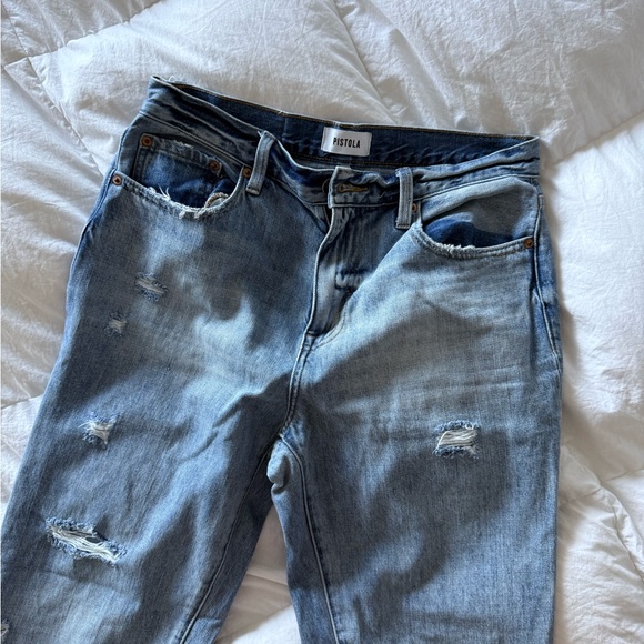 Pistola Light Blue Denim Distressed Jeans - Picture 1 of 3